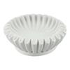 Dekorative Schale Obstschale Wohnraum Glatt Weiß Rillen Strukturell Robust Zeitloses Design Einzigartiges Kunstwerk