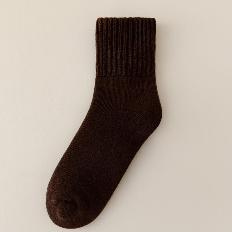 Thickened Socks Men'S Winter Warm Plus Size Brushed Socks With Fleece Northeast Cold-Resistant Plush Sleeping Stockings
