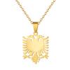 Collana con Ciondolo Aquila Albanese - Gioielli Unisex in Acciaio Inossidabile