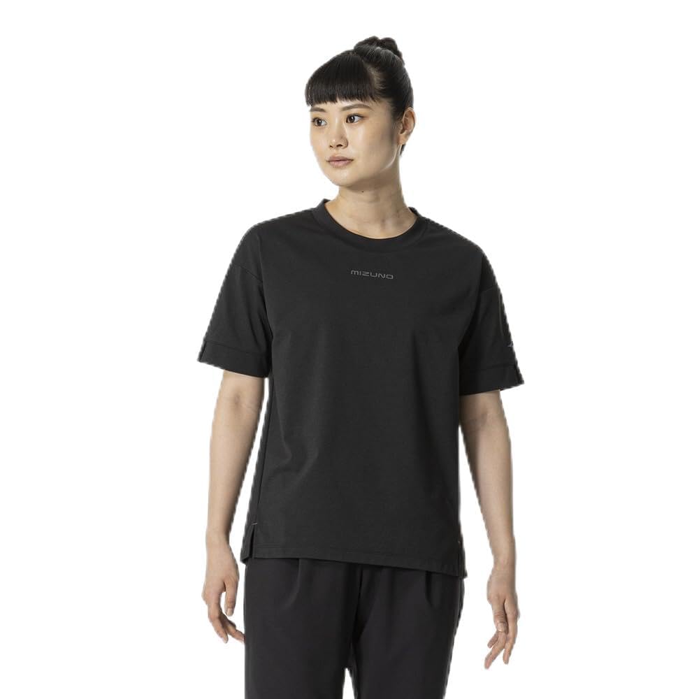 

Mizuno Soft Dry Short Sleeve Training UPF Size L Women s T-Shirt, Comfortable, Moisture-Wicking, Quick-Drying, 50+, 32MAB300, Black, чёрный