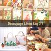 Decoupage DIY Kit: Double Ninth Festival Canvas Bag for Kids - Mid-Autumn Warm-up Activity Handmade Gift