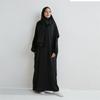 Muslimisches Abaya-Gebetskleid, einteiliges Kapuzen-Smoking-Ärmel, islamische Kleidung für Damen, Jilbab, Dubai, Saudi-Arabien, schwarze Robe, türkische Bescheidenheit