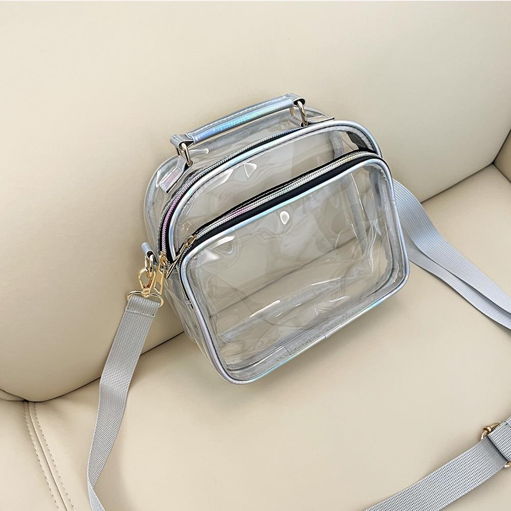 Transparent PVC Single Shoulder Crossbody Bag - Simple Women's Jelly Doll Bag