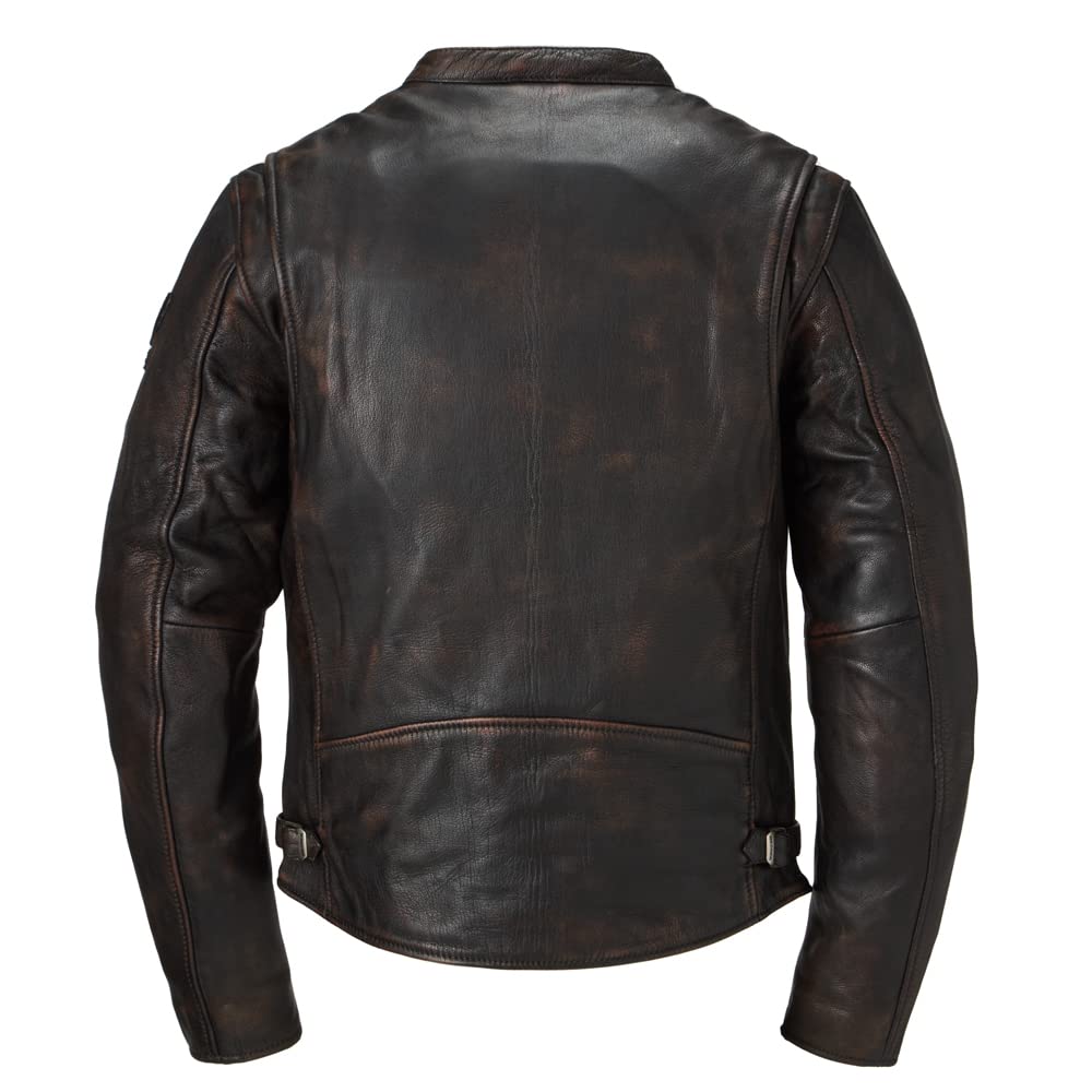 Honda Goatskin Size S Men's Double-Breasted Jacket, Brown, (0SYTZ-53E-TS)