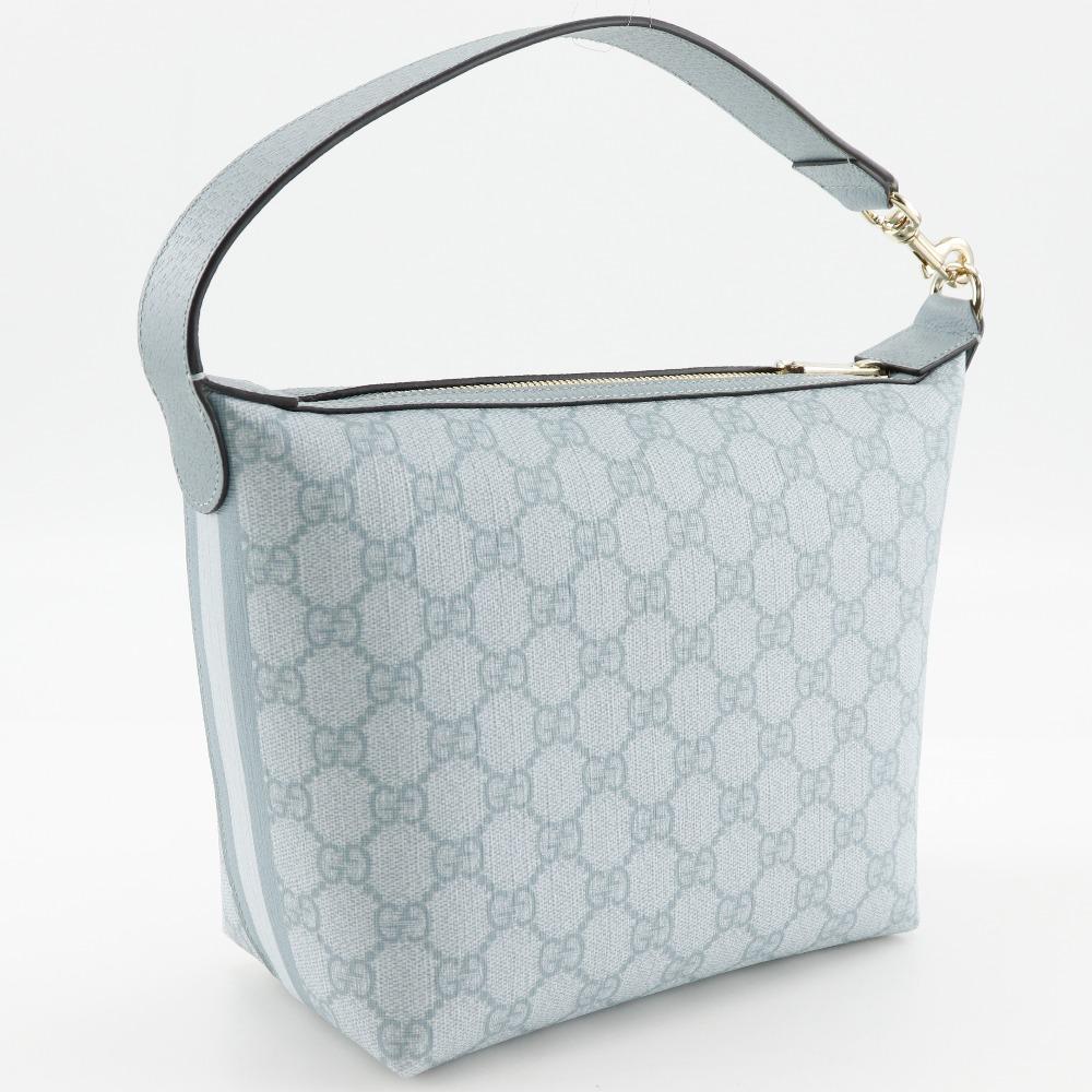 GUCCI Ophidia Super Mini Shoulder Shoulder Bag 795170 FAD09 8741 Dusty blue GG Supreme Canvas Women Used