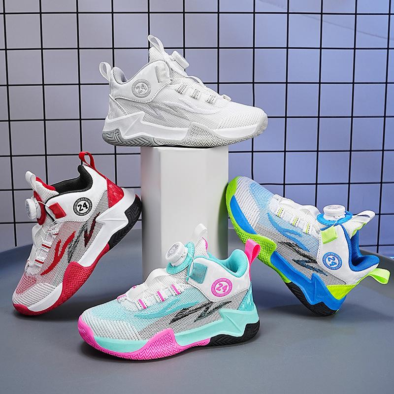 Children's Sports Shoes 2025 Spring and Autumn Boys' Shoes Primary School Students Mesh Breathable Basketball Shoes Fujian Students Actual Combat