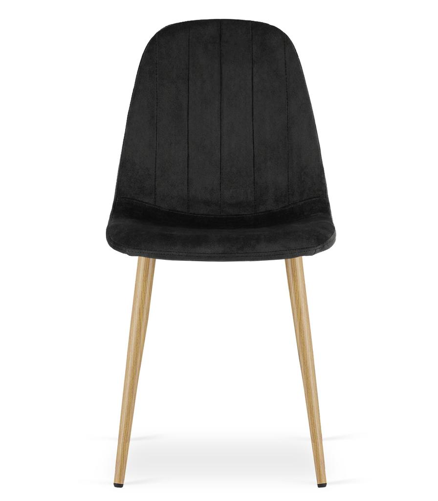PADVA Chair - Black Velvet / Oak Legs X 3