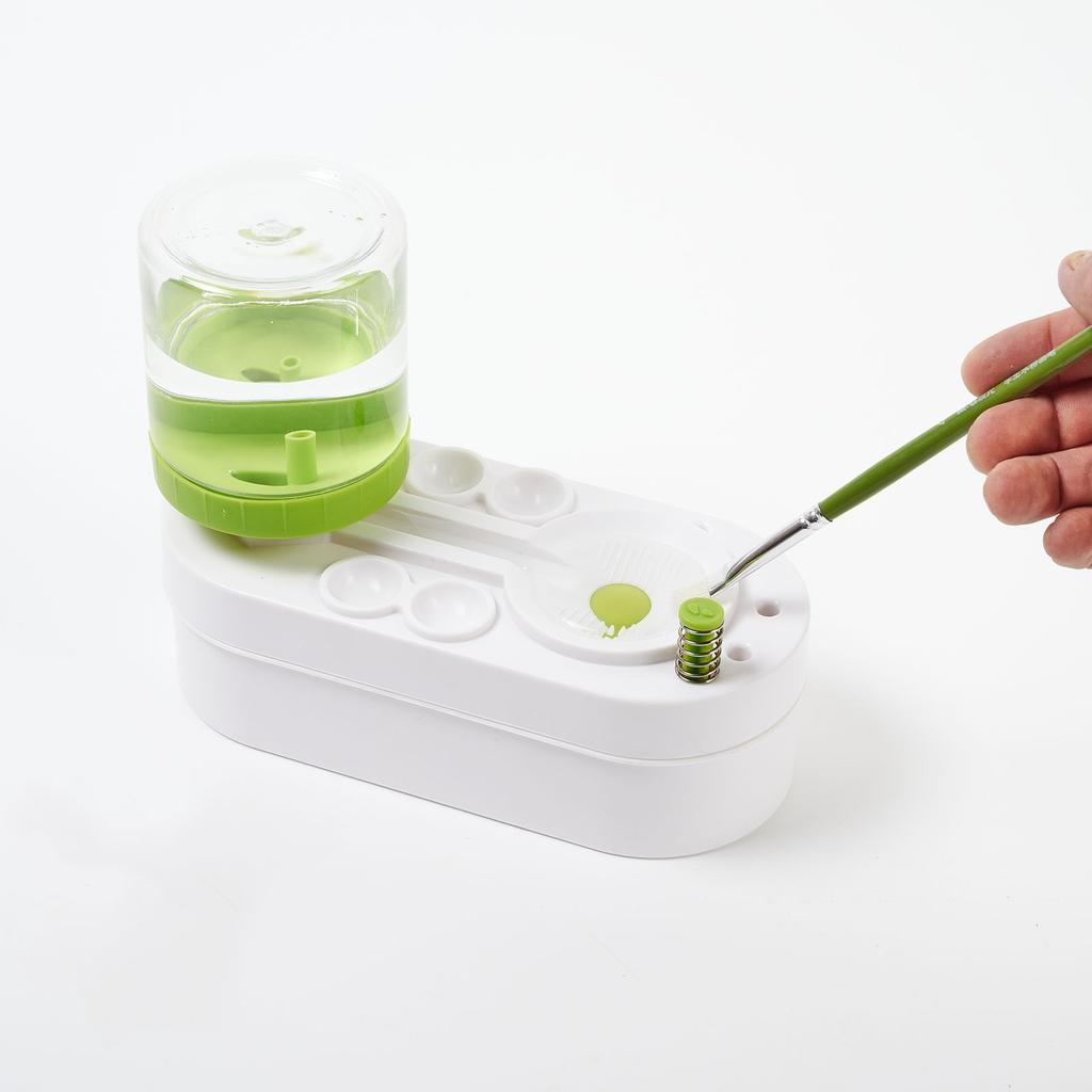 Pinselreiniger Pinselspüler Wasserzirkulation, Aquarell-/Öl- und wasserbasierter Pinselreiniger, Geschenk für erwachsene Künstleranfänger