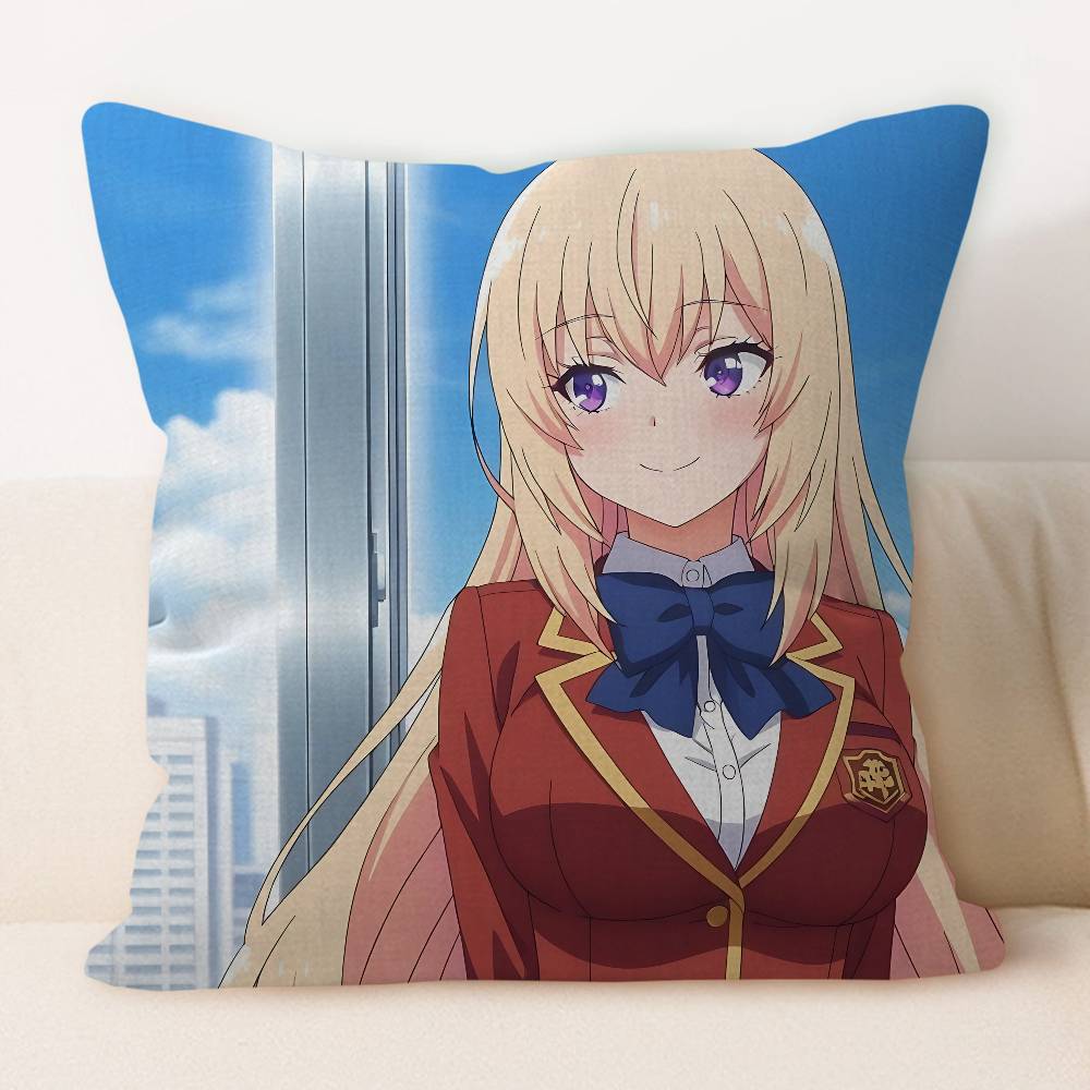 Honami Ichinose Cartoon Kissenbezüge Cartoon Sofa Dekorative Zuhause Doppelseitiger Druck Kurzer Plüsch Niedlicher Kissenbezug