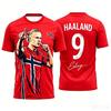 Erling Haaland č. 9 Norsko Vlajka Náčrt Fotbalový Dres Pro Děti Kluci Dívky Rychleschnoucí Tréninkový Fanouškovský Sportovní Krátký Rukáv Vrcholy