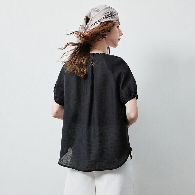 Women's Cooling Lyocell Blend V-Neck Blouse