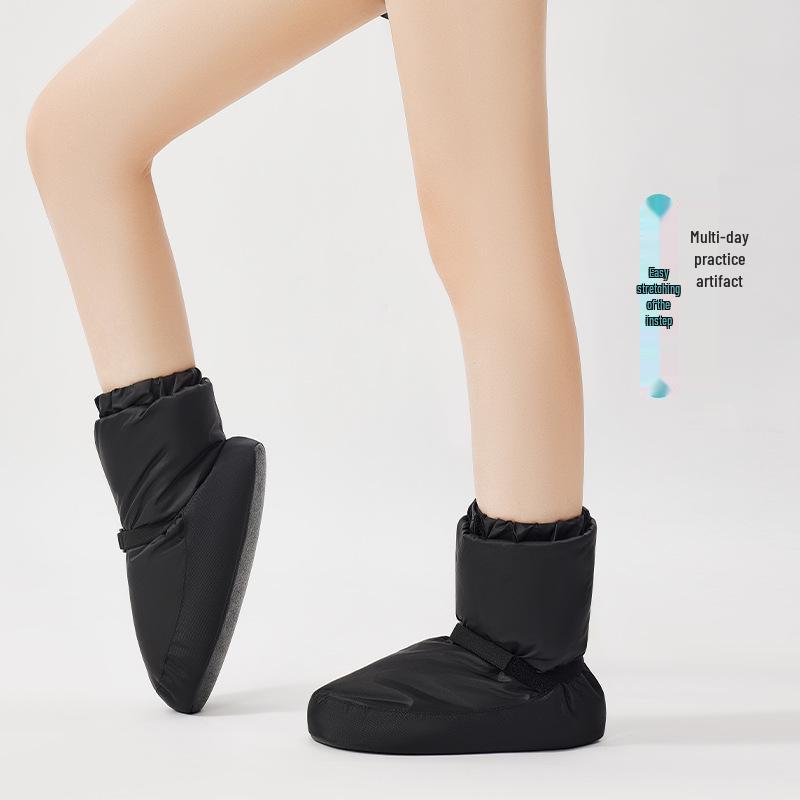 Women's Ballet Warm-up Boots - Soft Sole, Cotton, Fleece-Lined, Winter Dance Practice Shoes for Adults and Kids