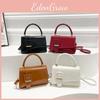 Chic Small Square Handbag For Women In Stylish Black White Brown And Red Colors For Everyday Use