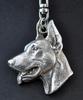 Dobermann, Doberman Pinscher, Dobie I - Silver-plated Key Ring with Dog, Handbag Decoration, Backpack Pendant by Art-Dog Brand