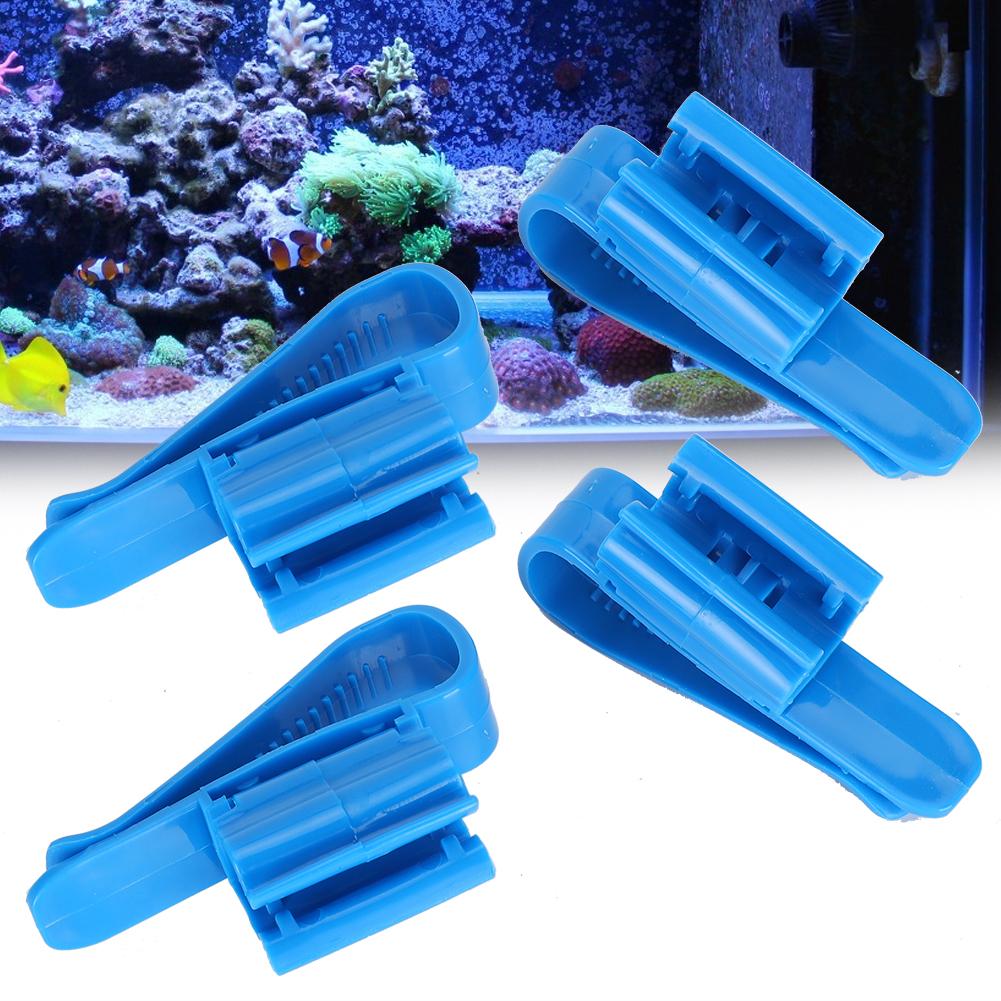 4pcs Water Pipe Fixed Clamp Multifunction Plastic Fish   Aquarium Hose Holder