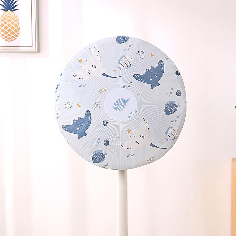 1 шт. Чехол от пыли для вентилятора ПЕВА Легко хранить Водонепроницаемый Свежий цвет Мультяшный узор Грязеотталкивающий 45 см 45cm