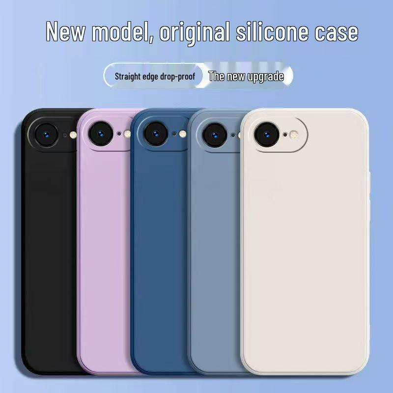 Apple iPhone 16e Case: Solid Color, Liquid Full-Cover Anti-Drop, Soft Shell, Straight Edge Design