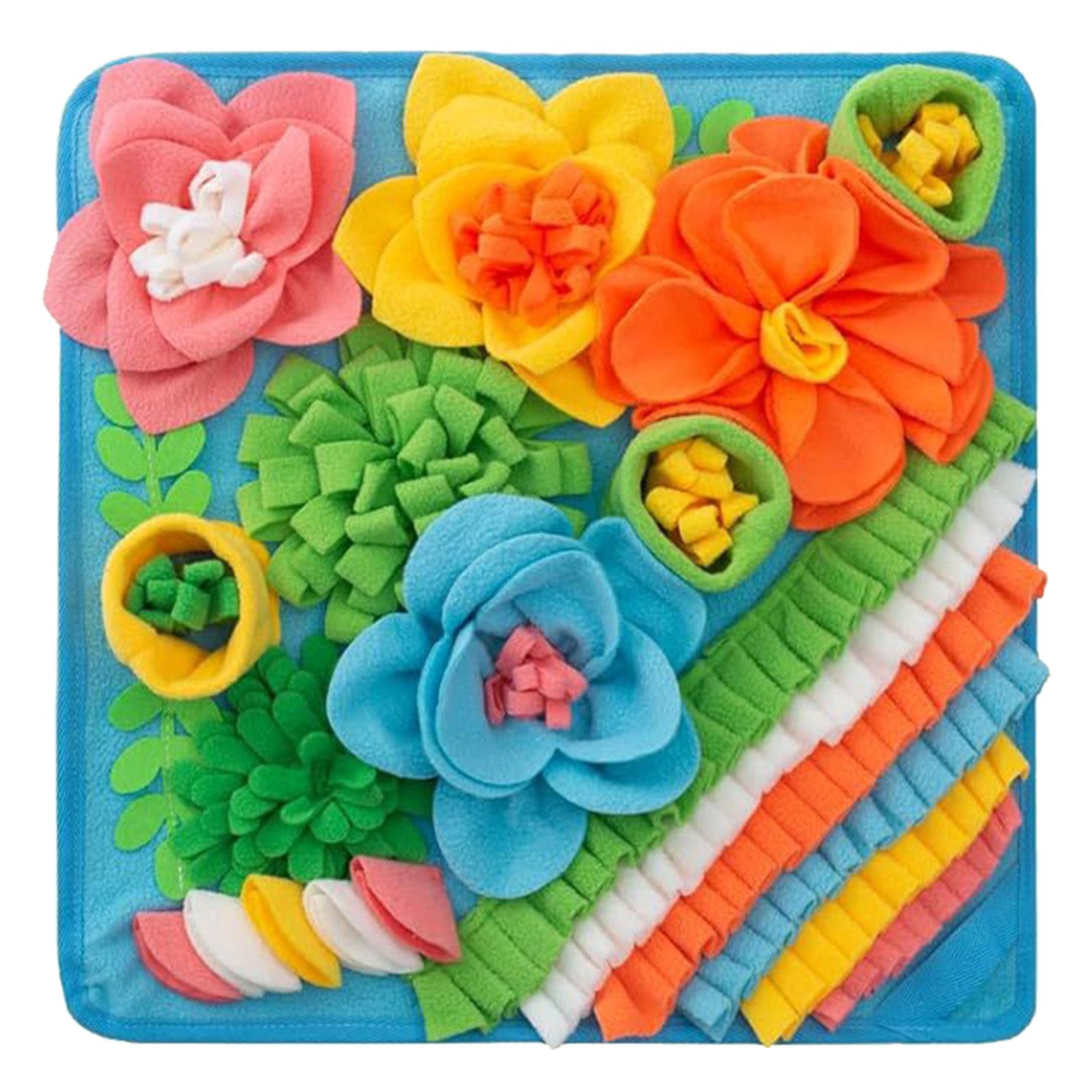 

Коврик для обнюхивания собак, игрушка-головоломка для домашних животных, для обучения и тренировки обоняния, мягкий флисовый коврик для отработки навыков поиска пищи синий