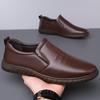 Men's Shoes Have Soft Leather and Soft Soles. Dad Shoes Are Breathable and Non-slip for Men. Autumn Men's Casual Leather Shoes Are Casual and C