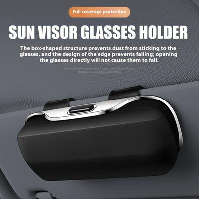 Yousheng Sunglasses Holder Car Glasses Storage Organizer Universal Easy To Install Glasses Clip Hard Shell Car Visor Sunglasses Case