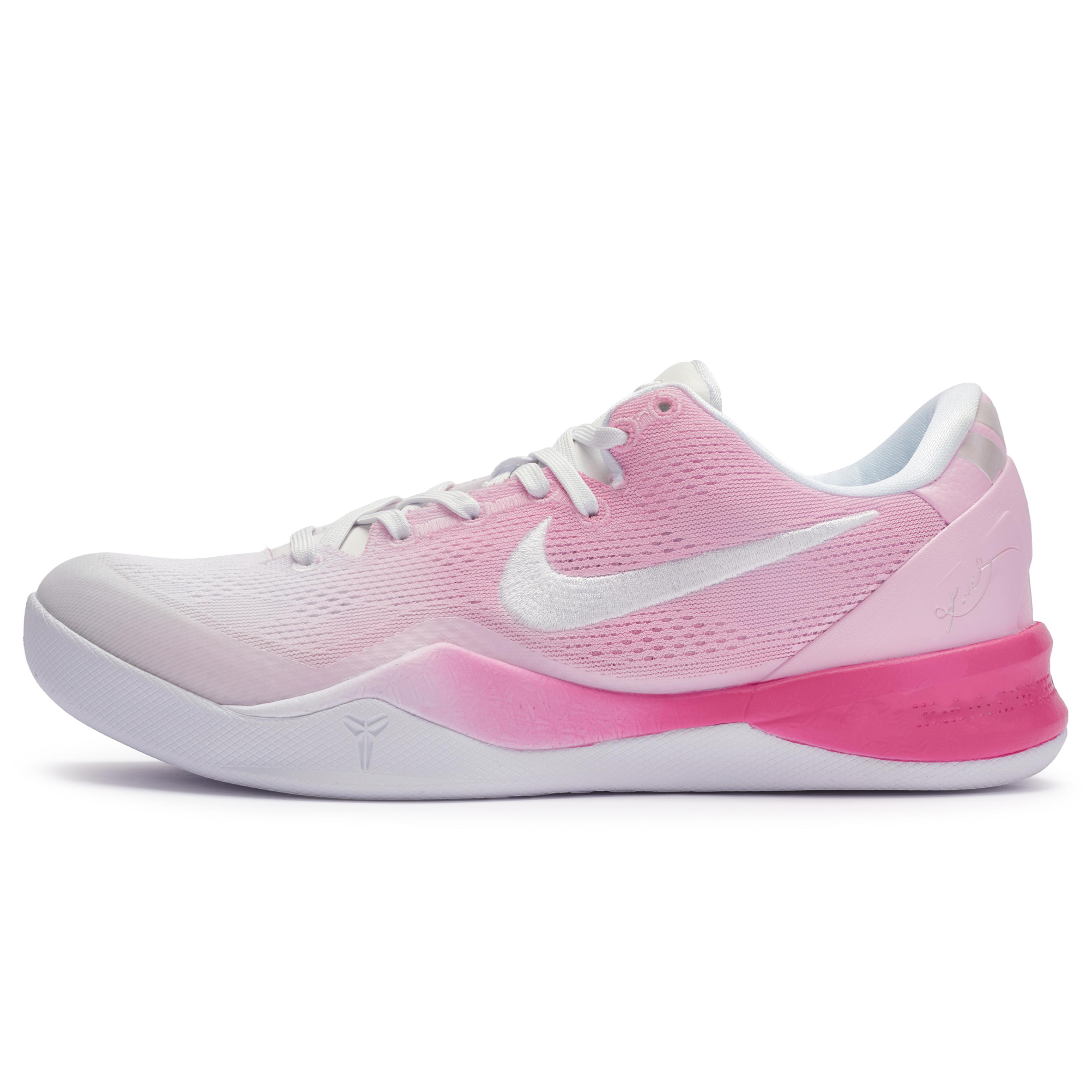 

Nike Kobe 8 Cushioning Slip Resistant Abrasion Resistant Low top Basketball Shoes Unisex Pink White FJ9364-100(Team80-) 37.5