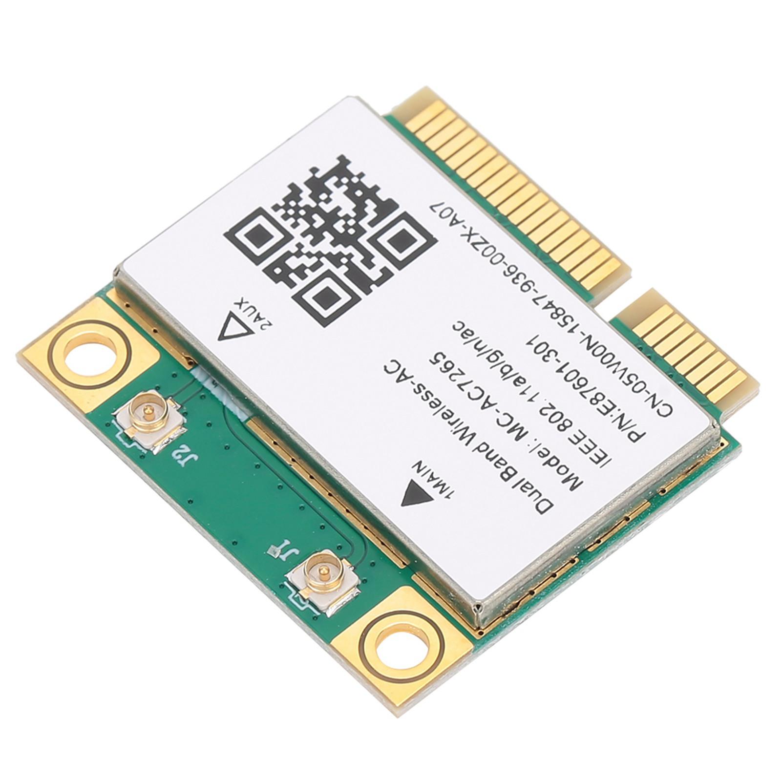 

Мережева карта Mini PCI‑E Gigabit Двохдіапазонна для Bluetooth 4.2 Бездротовий Wifi MC‑AC7265