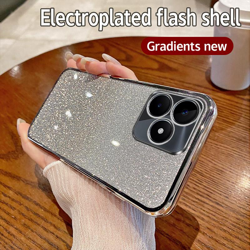 

Для OPPO Realme C53 Чехол Realme C51 Narzo N53 Note50 Чехол для телефона Блестящий блестящий чехол для объектива камеры из силикона Мягкая задняя крышка For Narzo Note50