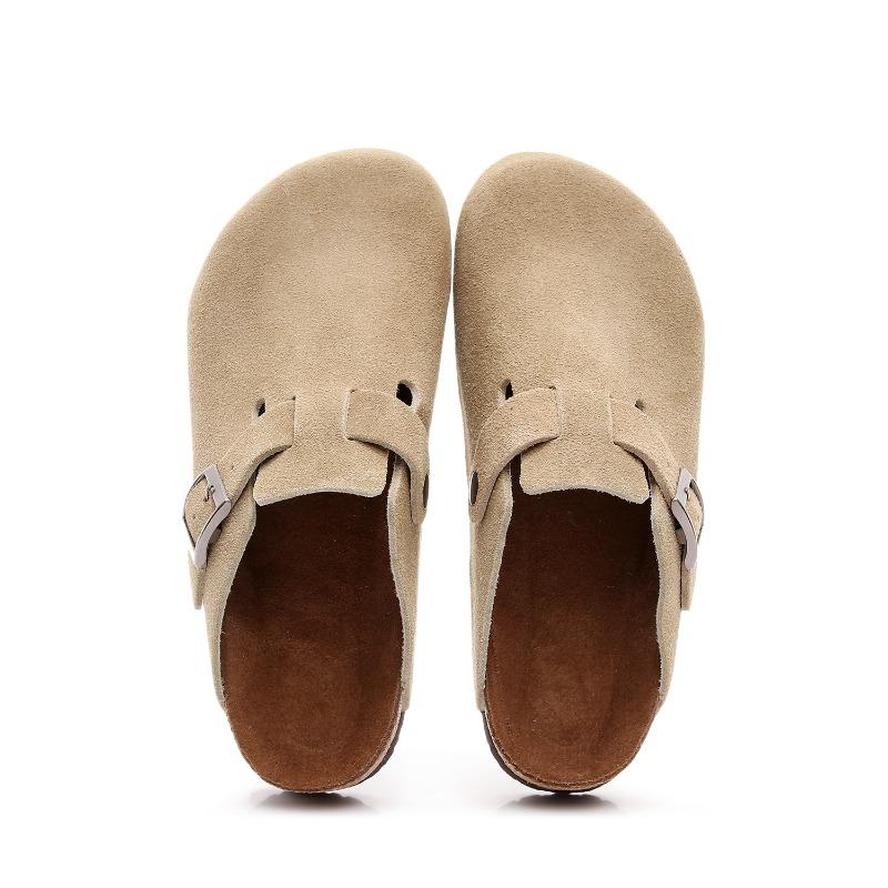 Cork slippers women's bag head shoes outside casual half pack retro couple half drag sandals oston series