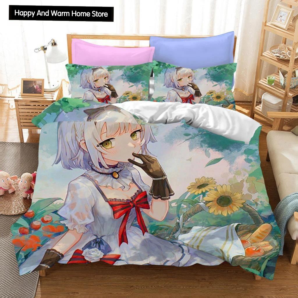 3D Game Genshin Impact Bedding Sets Keqing Xiao Duvet Cover Set 2_3 Pieces Boys Adults Single Full Queen King Size Bed Linen