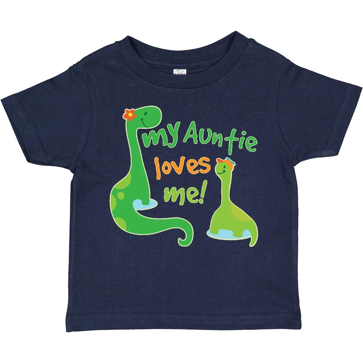 

Inktastic My Auntie Loves Me Dinosaur Toddler kids boys T-Shirt Cute Jurassic Family Boy 130