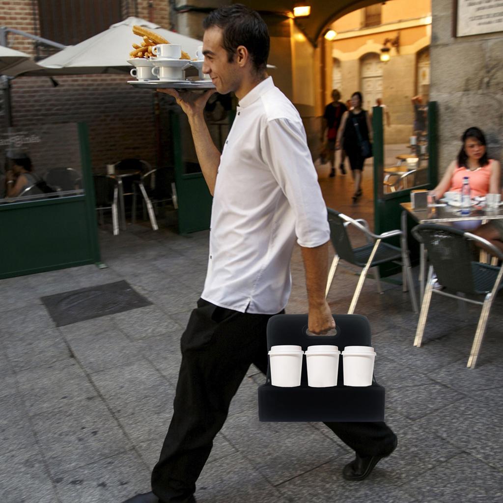 Portable Drink Carrier Keep Your Drink Cold And Food Hot Drink Caddy Bag Reusable Insulated Cup Holder Perfect For Food Delivery