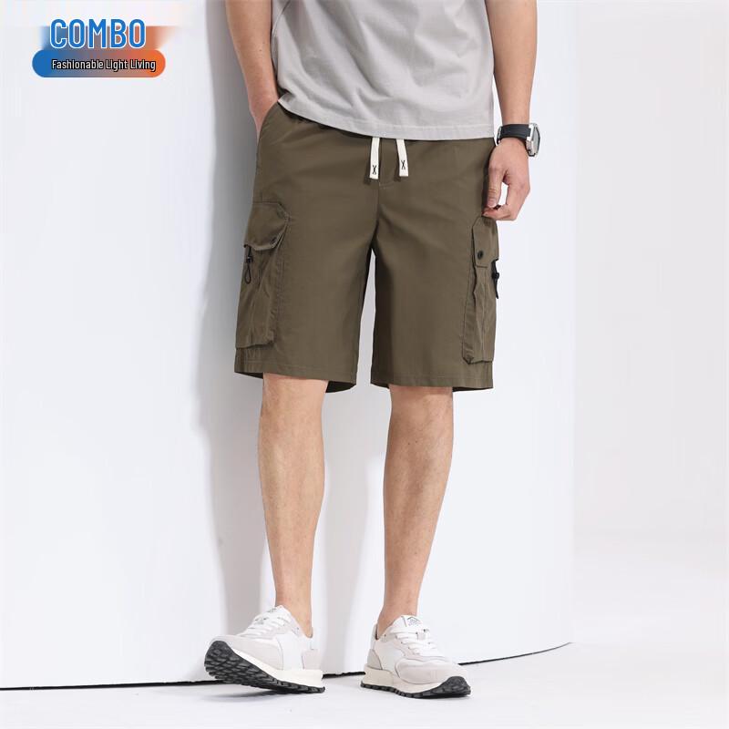 Men s Summer Loose Straight Leg Cargo Shorts L