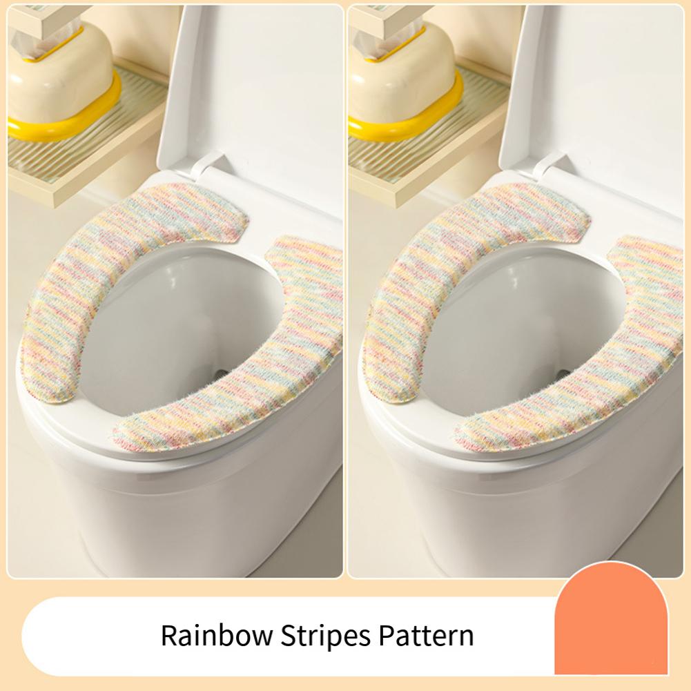 2set Thickened U-shaped Toilet Seat Covers 40*16cm Thickened U-shaped Toilet Seat,zipper Toilet Seats Winter Toilet Supplies