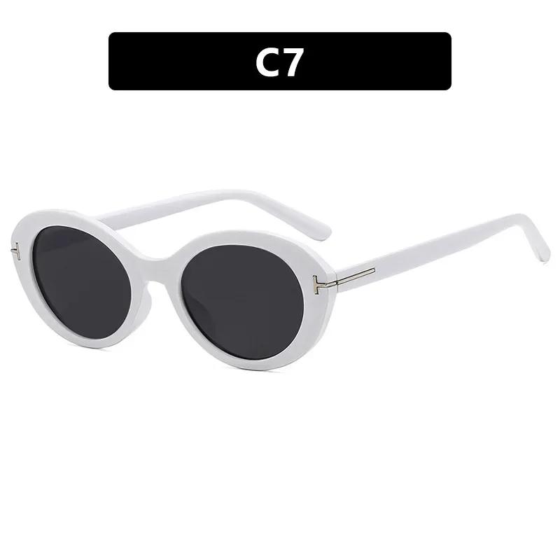 

Unisex New Retro Oval Full Frame T Sunglasses Fashion Street Photography Trend Sunglasses Outdoor Driving Uv400 Sunglasses