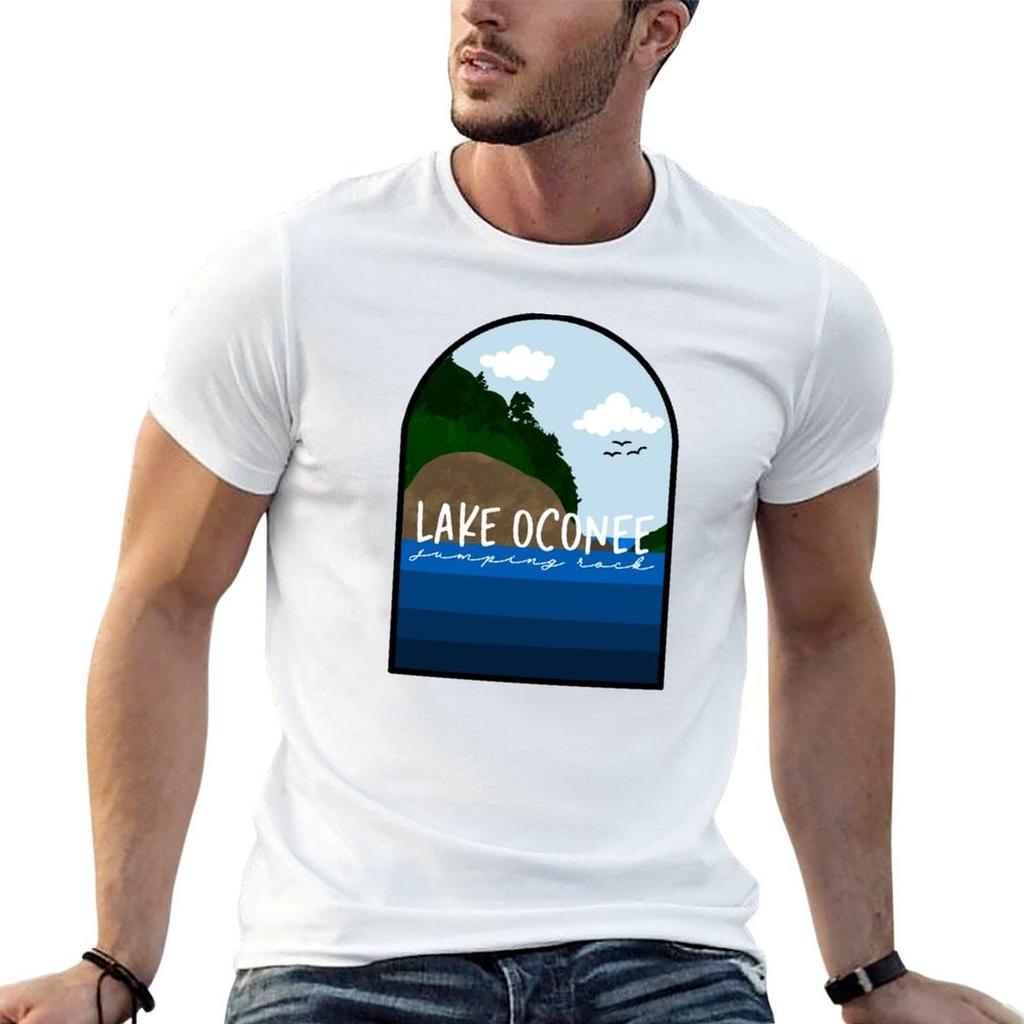 The Lake Oconee Jumping Rock TShirt Plus Size Gym Sports TShirt