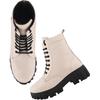 Shoetopia Casual Mid Top Cream Boots For Women & Girls /Eu39
