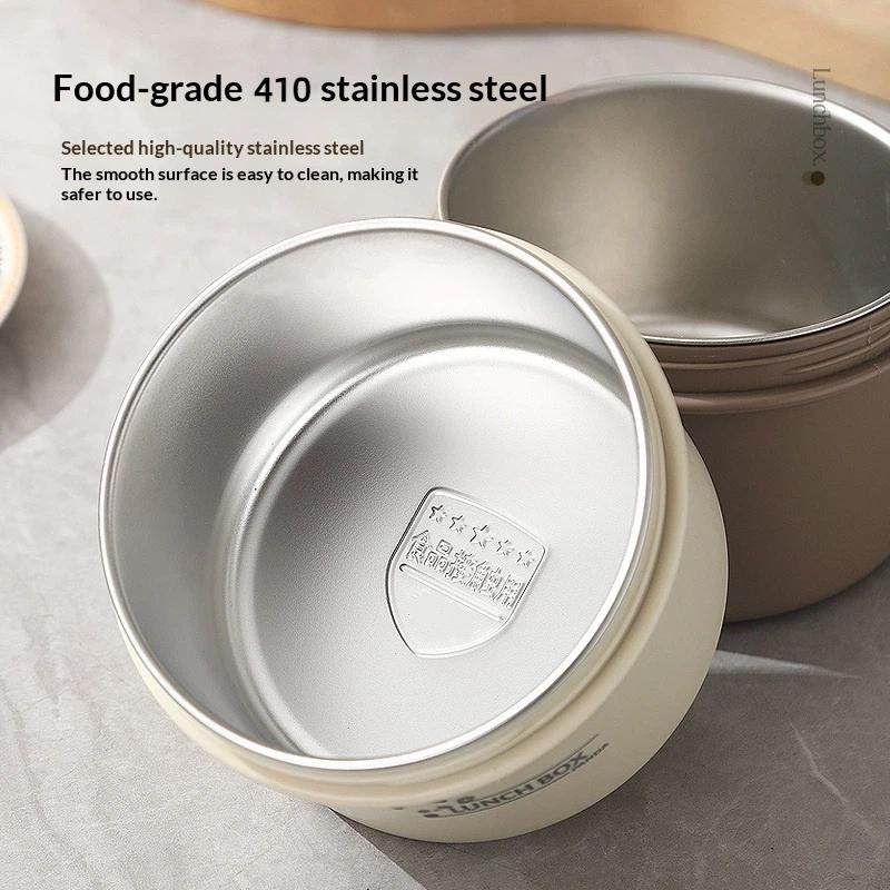 Set di contenitori portatili isolati per il pranzo con borsa termica 1/2/3/4 contenitori impilabili separati per adulti e bambini