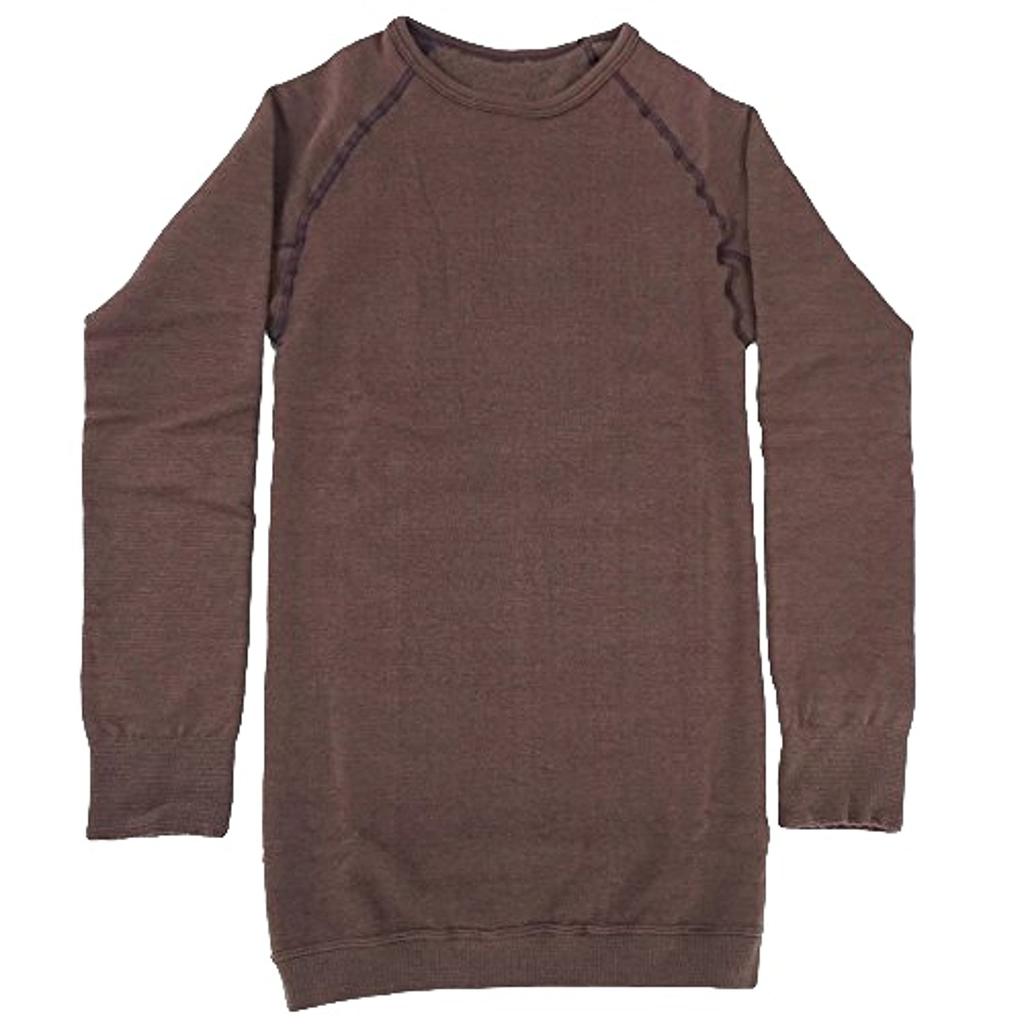 Mochihada Mochijoy Crew Neck Long Sleeve Thin and Slightly Washed Cold Weather For Golf Shirt, Thick, M-L, Brown, Men's Innerwear, Warm, Wear,