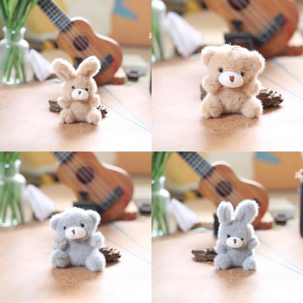 Rabbit Bear Cute Bunny Plush Keychain Pp Cotton Kids Adults Decoration Backpack
