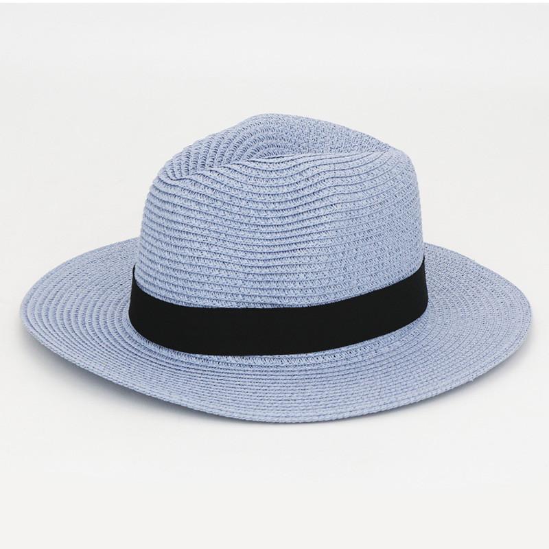 Foldable Colorful Summer Straw Hat Square Buckle Outdoor Beach Breathable Travel