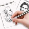 11Pcs/set All Metal Mechanical Pencils 0.3, 0.5, 0.7, 0.9, 1.3 2.0Mm Lead Refills Art, Writing, Sketching Retractable Design