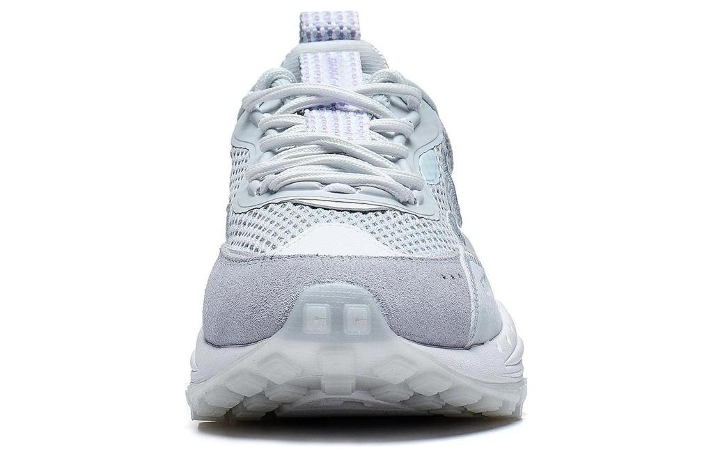 Li Ning CF Star Track Slip Resistant Abrasion Resistant Low top Sports Casual Shoes Women's Dawn Gray AGLT074-2