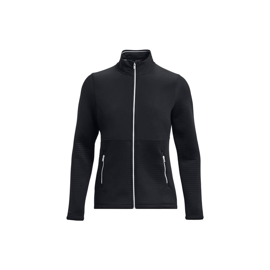 Under Armour Storm Daytona Solid Color Stand Collar Zip Jacket Women Jacket Black 1380130-001
