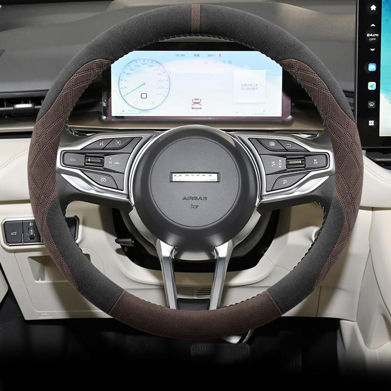 Suede Car Steering Wheel Cover For Haval H6 2011 2012 2013 2014 2015-2026 Ultra Thin Anti-slip Sweat Proof Auto Accessories