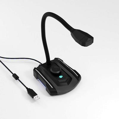 AREA Team SchwarzerLand Supervised USB Connection Gaming Microphone Omnidirectional Microphone Compatible Flexible Arm Ambient Light Equipped Earphone