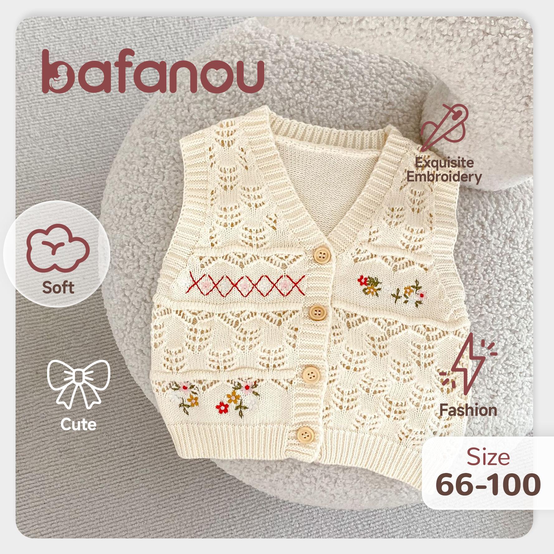 

Осенний жилет из хлопка для новорожденных, детские рукава для девочек, вышитое пальто, детская мода, ажурный жилет с v-образным вырезом, bafanou 83501 66cm(3-6M) бежевый