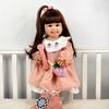 55 CM/22 Inch Realistic Smile Reborn Baby Dolls Girl Full Silicone Vinyl Body Newborn Doll Toy Birthday XMAS Easter Gifts