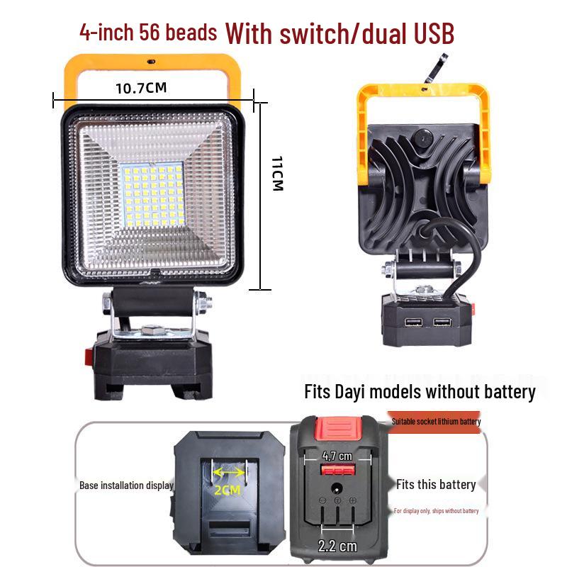 Big Muyi Tian Handheld LED Work Light with Lithium Battery for Auto Repair, Fishing, and Camping