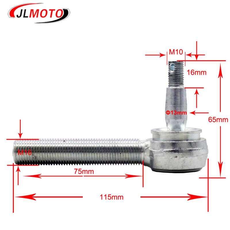 Kit Giunto Sferico Conico Regolabile M10-M16 75mm Adatto Per Parti di ATV UTV Buggy Quad Bike Elettrici 150cc 50cc 49cc 110cc 200cc