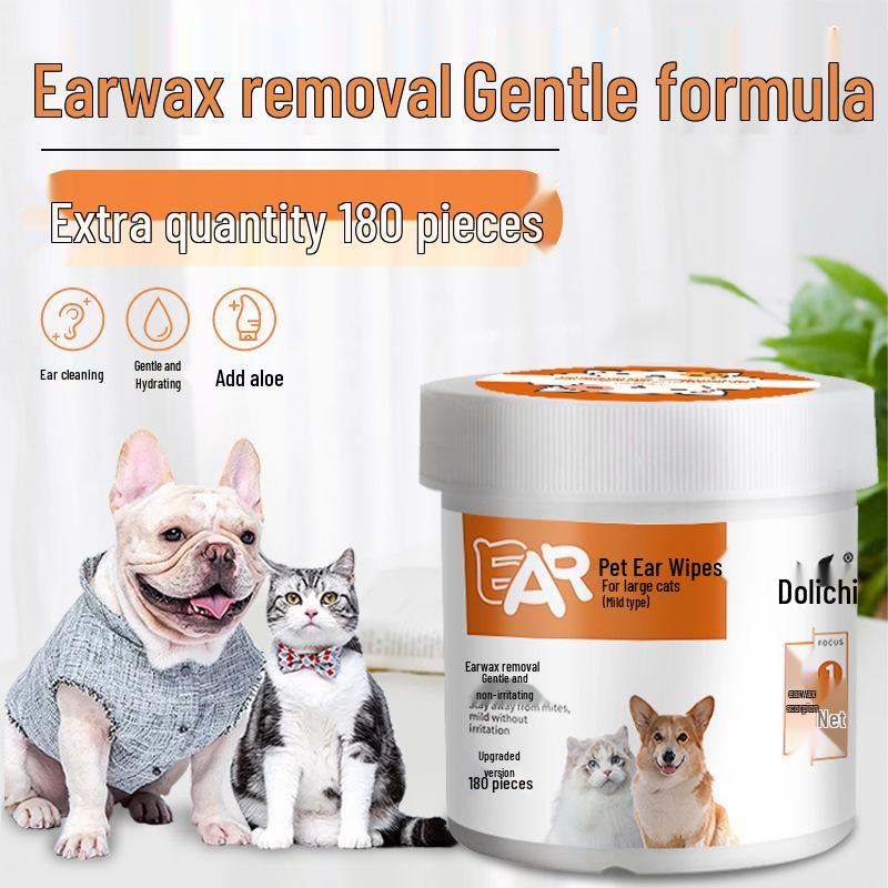 Pet Eye Cleaning Wipes - 180 Sheets for Dogs & Cats